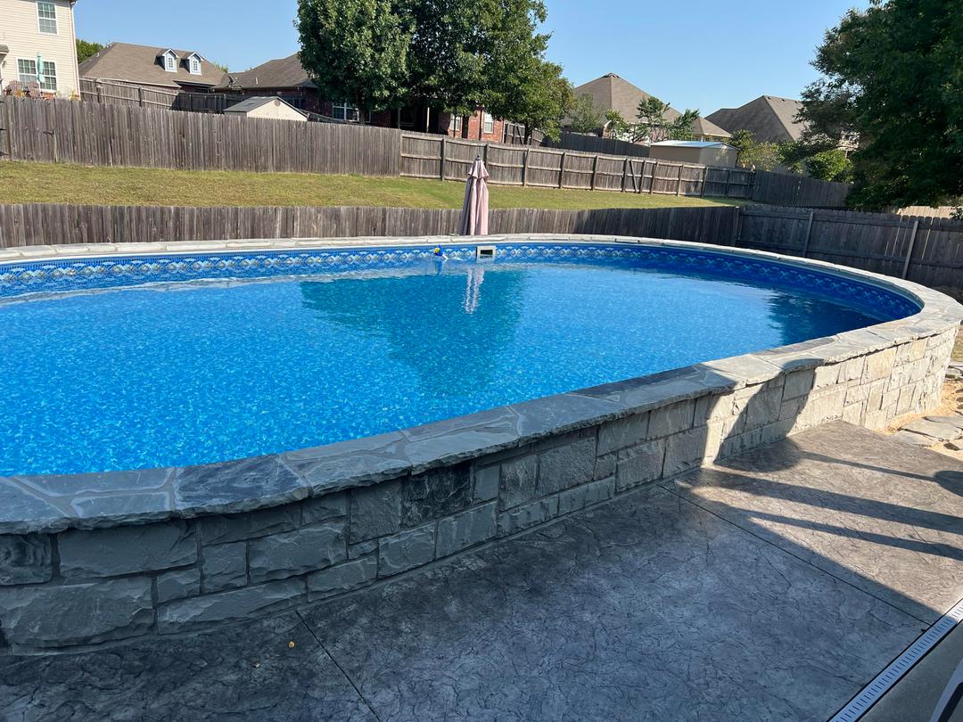 Finished OK Plunge pool — Silverado Rock Pools Tulsa