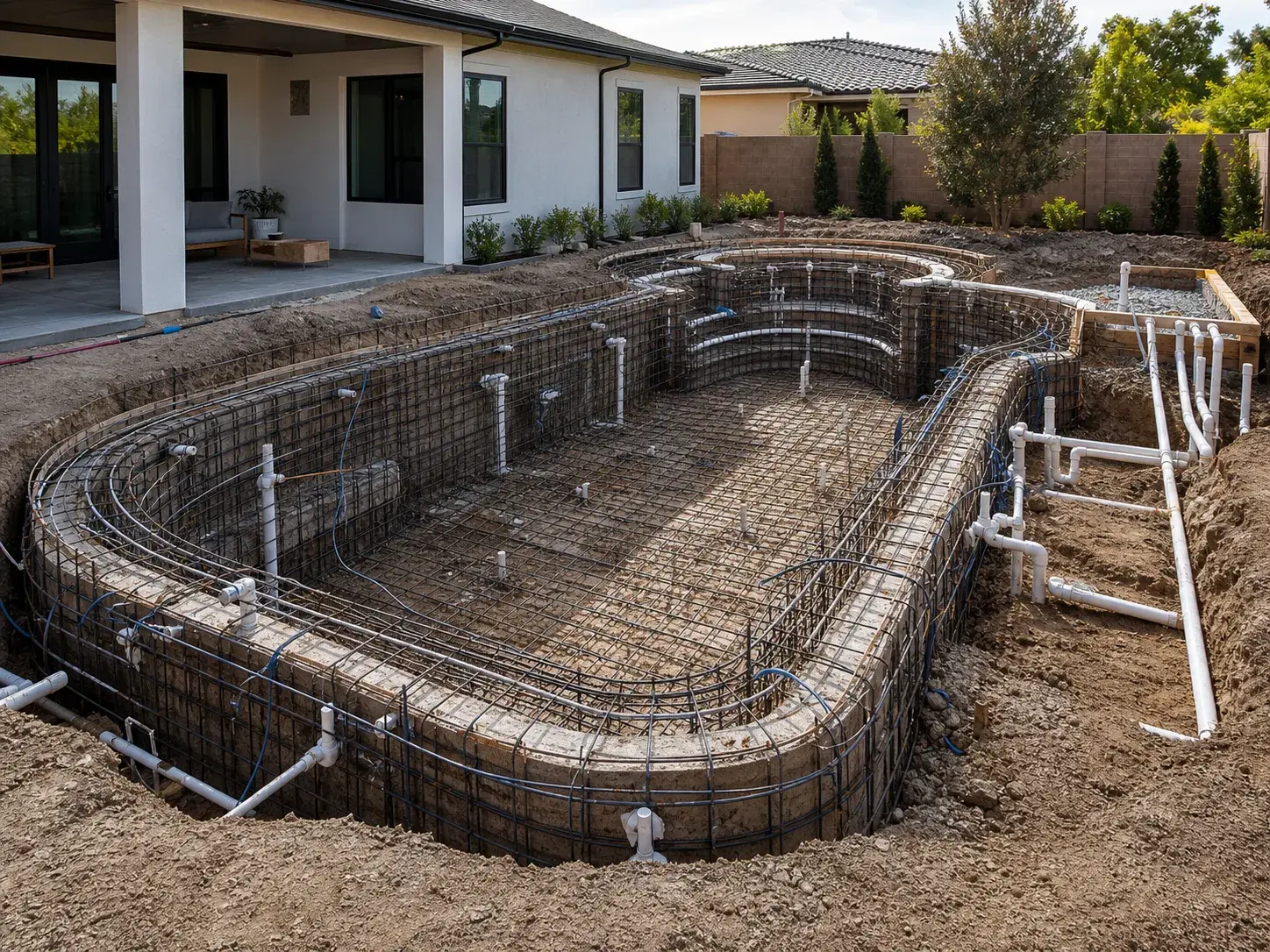 Vinyl liner pool plumbing and variable speed pump installation in Broken Arrow OK