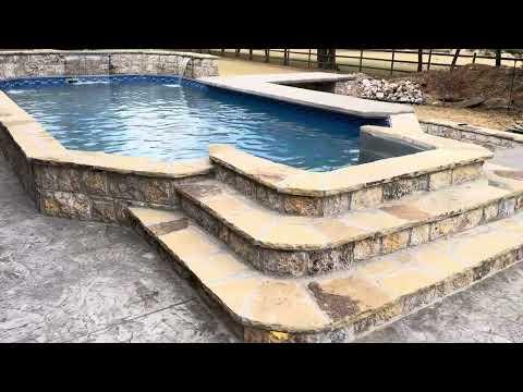 Natural rock waterfall and pool build — Tulsa OK
